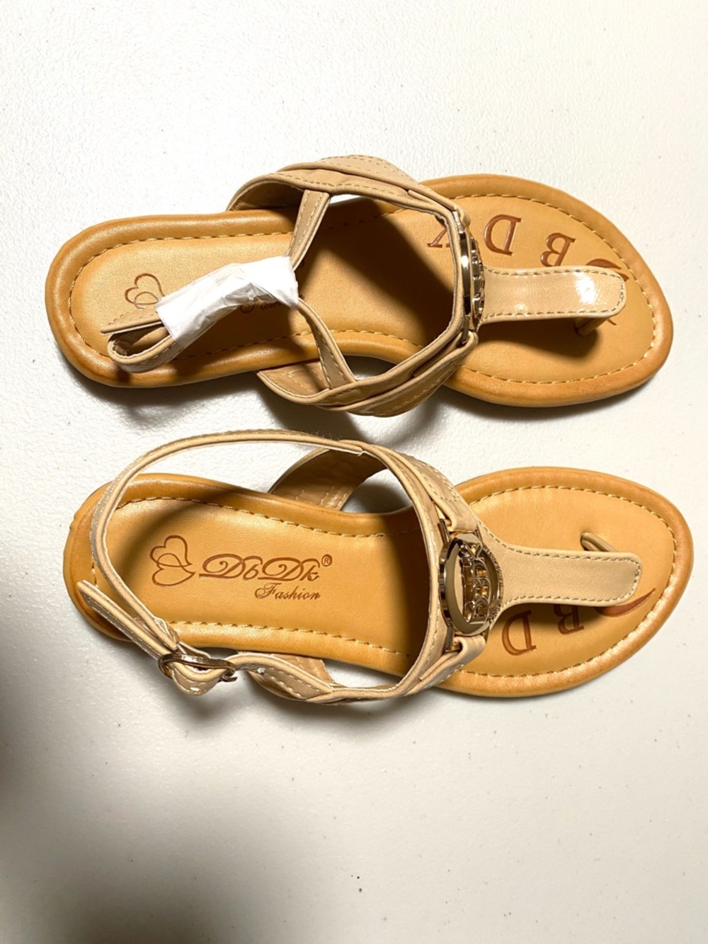DBDK Fashion Beige T-Strap Sandals 6